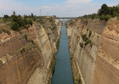 Corinth Canal Bridge long