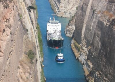 Corinth Canal Ship